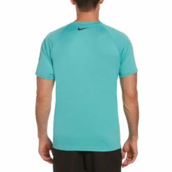 Nike - JDI Swoosh Short Sleeve Hydroguard (Washed Teal) -UK Swimsuit Sales 2024 nike jdi swoosh short sleeve hydroguard washed teal 2