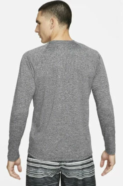 Nike - Long Sleeve Hydroguard T-Shirt (Black) -UK Swimsuit Sales 2024 nike long sleeve hydroguard t shirt black 11