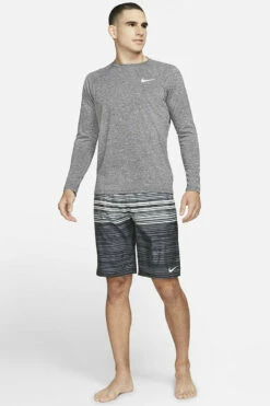 Nike - Long Sleeve Hydroguard T-Shirt (Black) -UK Swimsuit Sales 2024 nike long sleeve hydroguard t shirt black 12