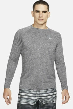 Nike - Long Sleeve Hydroguard T-Shirt (Black) -UK Swimsuit Sales 2024 nike long sleeve hydroguard t shirt black 8