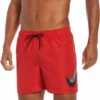 Nike - Men's Swim Liquify Swoosh 5" Volley Short (University Red) -UK Swimsuit Sales 2024 nike mens swim liquify swoosh 5 volley short university red 1