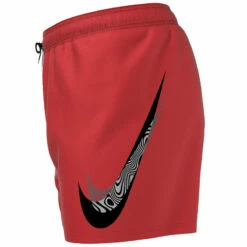 Nike - Men's Swim Liquify Swoosh 5" Volley Short (University Red) -UK Swimsuit Sales 2024 nike mens swim liquify swoosh 5 volley short university red 4