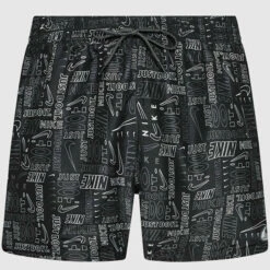 Nike - Men's Swim Logo Mash-up 5" Volley Short (Black) -UK Swimsuit Sales 2024 nike mens swim logo mash up 5 volley short black 4