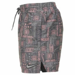 Nike - Men's Swim Logo Mash-up 5" Volley Short (Iron Grey) -UK Swimsuit Sales 2024 nike mens swim logo mash up 5 volley short iron grey 3