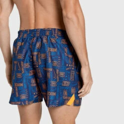 Nike - Men's Swim Logo Mash-up 5" Volley Short (Midnight Navy) -UK Swimsuit Sales 2024 nike mens swim logo mash up 5 volley short midnight navy 5