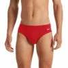 Nike - Men's Swim Poly Solid Brief (University Red) -UK Swimsuit Sales 2024 nike mens swim poly solid brief university red 1
