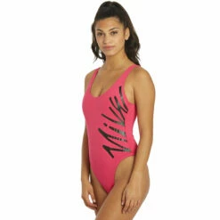 Nike - Multi Logo U-Back One Piece (Pink Prime) -UK Swimsuit Sales 2024 nike multi logo u back one piece pink prime 4