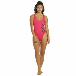 Nike - Multi Logo U-Back One Piece (Pink Prime) -UK Swimsuit Sales 2024 nike multi logo u back one piece pink prime 5
