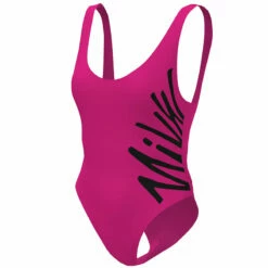Nike - Multi Logo U-Back One Piece (Pink Prime) -UK Swimsuit Sales 2024 nike multi logo u back one piece pink prime 8