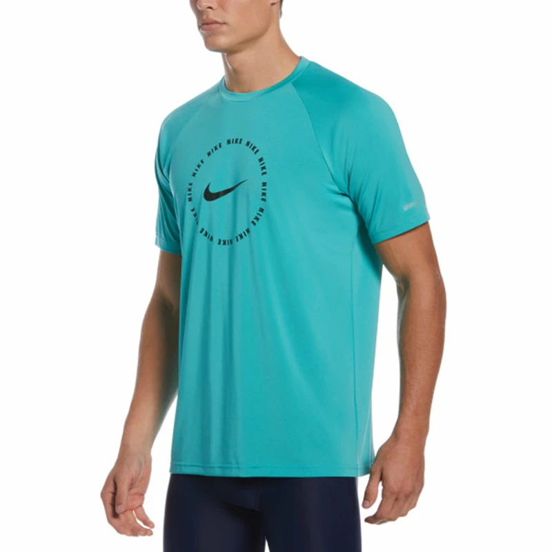 Nike - Ring Logo Short Sleeve Hydroguard (Washed Teal) 3 Nike - Ring Logo Short Sleeve Hydroguard (Washed Teal)