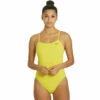 Nike - Solid Hydrastrong Cutout One Piece (Varsity Maize) -UK Swimsuit Sales 2024 nike solid hydrastrong cutout one piece varsity maize 1