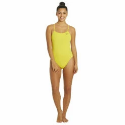 Nike - Solid Hydrastrong Cutout One Piece (Varsity Maize) -UK Swimsuit Sales 2024 nike solid hydrastrong cutout one piece varsity maize 5