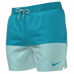 Nike - Swim Men's Split 5" Volley Short (Chlorine Blue) -UK Swimsuit Sales 2024 nike swim mens split 5 volley short chlorine blue 6