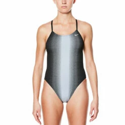 Nike - Fade Sting Cutout One Piece (Black) -UK Swimsuit Sales 2024 nike swim womens fade sting cut out one piece black 6