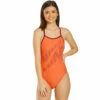 Nike - Tilt Logo Racerback One Piece Swimsuit (Bright Coral)