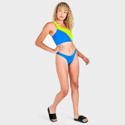 Nike - Women's Color Block Reversible Sling Bikini Bottom (Pacific Blue) -UK Swimsuit Sales 2024 nike womens color block reversible sling bikini bottom pacific blue 8