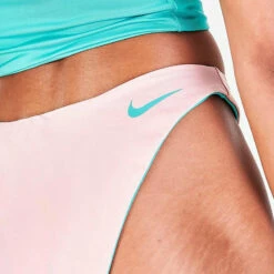 Nike - Women's Color Block Reversible Sling Bikini Bottom (Washed Teal) -UK Swimsuit Sales 2024 nike womens color block reversible sling bikini bottom washed teal 9