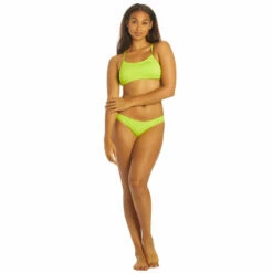 Nike - Women's Essential Racerback Bikini Top (Atomic Green) -UK Swimsuit Sales 2024 nike womens essential racerback bikini top atomic green 4