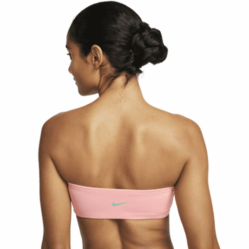 Nike - Women's Multi Logo Bandeau Bikini Top (Bleached Coral) 5 Nike - Women's Multi Logo Bandeau Bikini Top (Bleached Coral) - Image 3