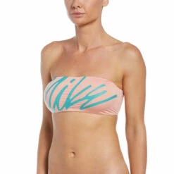Nike - Women's Multi Logo Bandeau Bikini Top (Bleached Coral) 11 Nike - Women's Multi Logo Bandeau Bikini Top (Bleached Coral) -UK Swimsuit Sales 2024 nike womens multi logo bandeau bikini top bleached coral 4