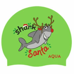 Aqua Shark Santa - Christmas Swim Hat