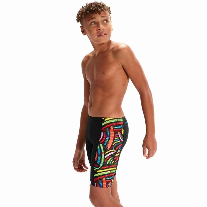 Speedo - Boys Digital Allover Panel Jammer - Black/Red 4 Speedo - Boys Digital Allover Panel Jammer - Black/Red - Image 2