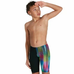 Speedo - Boys Hyperchromatic Allover Digital Jammer - Black/Red