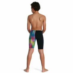 Speedo - Boys Hyperchromatic Allover Digital Jammer - Black/Red -UK Swimsuit Sales 2024 speedo boys hyperchromatic allover digital jammer black red 3