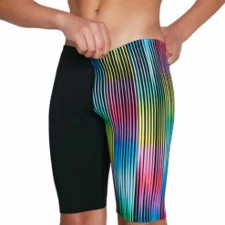 Speedo - Boys Hyperchromatic Allover Digital Jammer - Black/Red -UK Swimsuit Sales 2024 speedo boys hyperchromatic allover digital jammer black red 4