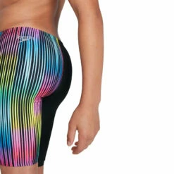 Speedo - Boys Hyperchromatic Allover Digital Jammer - Black/Red -UK Swimsuit Sales 2024 speedo boys hyperchromatic allover digital jammer black red 5