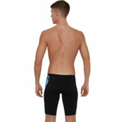 Speedo - ColourSplash V-Cut Jammer - Black/Red/Blue -UK Swimsuit Sales 2024 speedo coloursplash v cut jammer black red blue 5