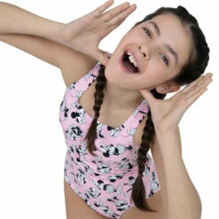 Speedo - Disney's Minnie Mouse Allover Medalist Girls Swimsuit -UK Swimsuit Sales 2024 speedo disneys minnie mouse allover medalist girls swimsuit 10