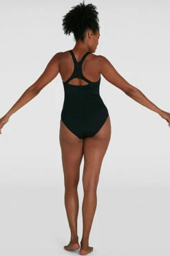 Speedo - Essential Endurance Plus Kickback Swimsuit - Black -UK Swimsuit Sales 2024 speedo essential endurance plus kickback swimsuit black 11