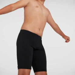Speedo - Essentials Endurance+ Boys Jammer - Black -UK Swimsuit Sales 2024 speedo essentials endurance boys jammer black 4
