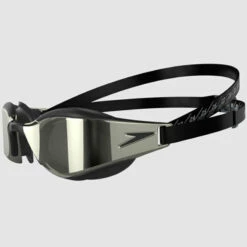 Speedo - Fastskin Hyper Elite Mirror Adult Goggles - Black/Silver -UK Swimsuit Sales 2024 speedo fastskin hyper elite mirror adult goggles black grey silver 2