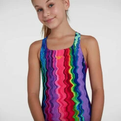 Speedo - Girl's Digital Allover Medalist Multi Swimsuit - Pink/Blue -UK Swimsuit Sales 2024 speedo girls digital allover medalist multi swimsuit pink blue 6