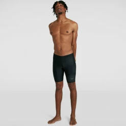 Speedo - Hexagonal Tech Placement Jammer - Black/Grey -UK Swimsuit Sales 2024 speedo hexagonal tech placement jammer black grey 5