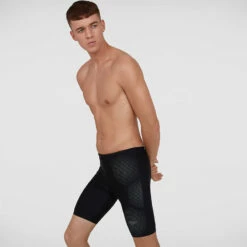 Speedo - Hexagonal Tech Placement Jammer - Black/Grey -UK Swimsuit Sales 2024 speedo hexagonal tech placement jammer black grey 6