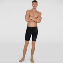 Speedo - Hexagonal Tech Placement Jammer - Black/Grey -UK Swimsuit Sales 2024 speedo hexagonal tech placement jammer black grey 7