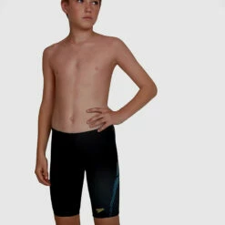 Speedo - Junior Hexagonal Jammer - Black -UK Swimsuit Sales 2024 speedo junior hexagonal jammer black 5