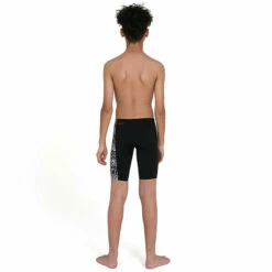 Speedo - Junior's Marvel Digital Panel Jammers - Black/White -UK Swimsuit Sales 2024 speedo juniors marvel digital panel jammers black white 3