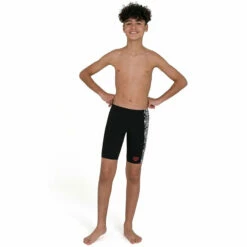 Speedo - Junior's Marvel Digital Panel Jammers - Black/White -UK Swimsuit Sales 2024 speedo juniors marvel digital panel jammers black white 4