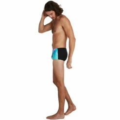 Speedo - Men's 17cm Club Training Placement Brief - Black/Blue -UK Swimsuit Sales 2024 speedo mens 17cm club training placement brief black blue 4