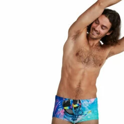 Speedo - Men's 17cm Club Training Placement Brief - Black/Blue -UK Swimsuit Sales 2024 speedo mens 17cm club training placement brief black blue 6