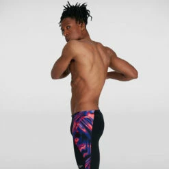 Speedo - Mens Allover Digital V-Cut Jammer - Black/Red -UK Swimsuit Sales 2024 speedo mens allover digital v cut jammer black red 6