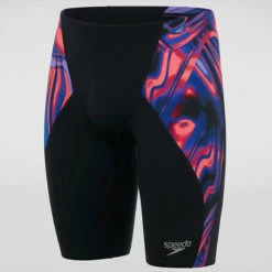 Speedo - Mens Allover Digital V-Cut Jammer - Black/Red -UK Swimsuit Sales 2024 speedo mens allover digital v cut jammer black red 7
