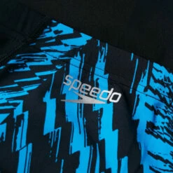 Speedo - Men's Allover V-Cut Jammer - Black/Blue -UK Swimsuit Sales 2024 speedo mens allover v cut jammer black blue 10