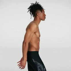 Speedo - Mens Eco Allover V-Cut Jammer - Black/Grey -UK Swimsuit Sales 2024 speedo mens eco allover v cut jammer black grey 6