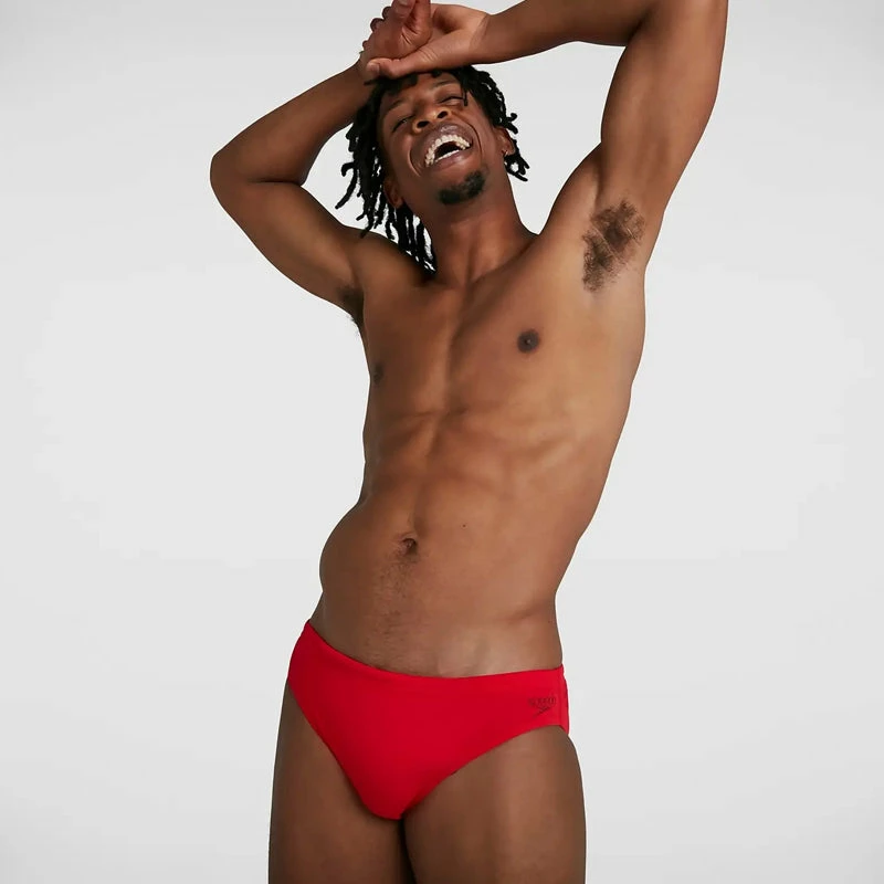 Speedo - Men's Essentials Endurance+ 7cm Brief - Red 5 Speedo - Men's Essentials Endurance+ 7cm Brief - Red - Image 3