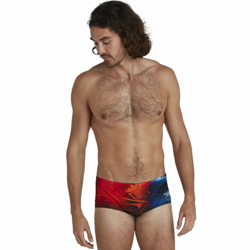 Speedo - Men's Placement Digital 14cm Trunks - Black/Orange/Blue 3 Speedo - Men's Placement Digital 14cm Trunks - Black/Orange/Blue